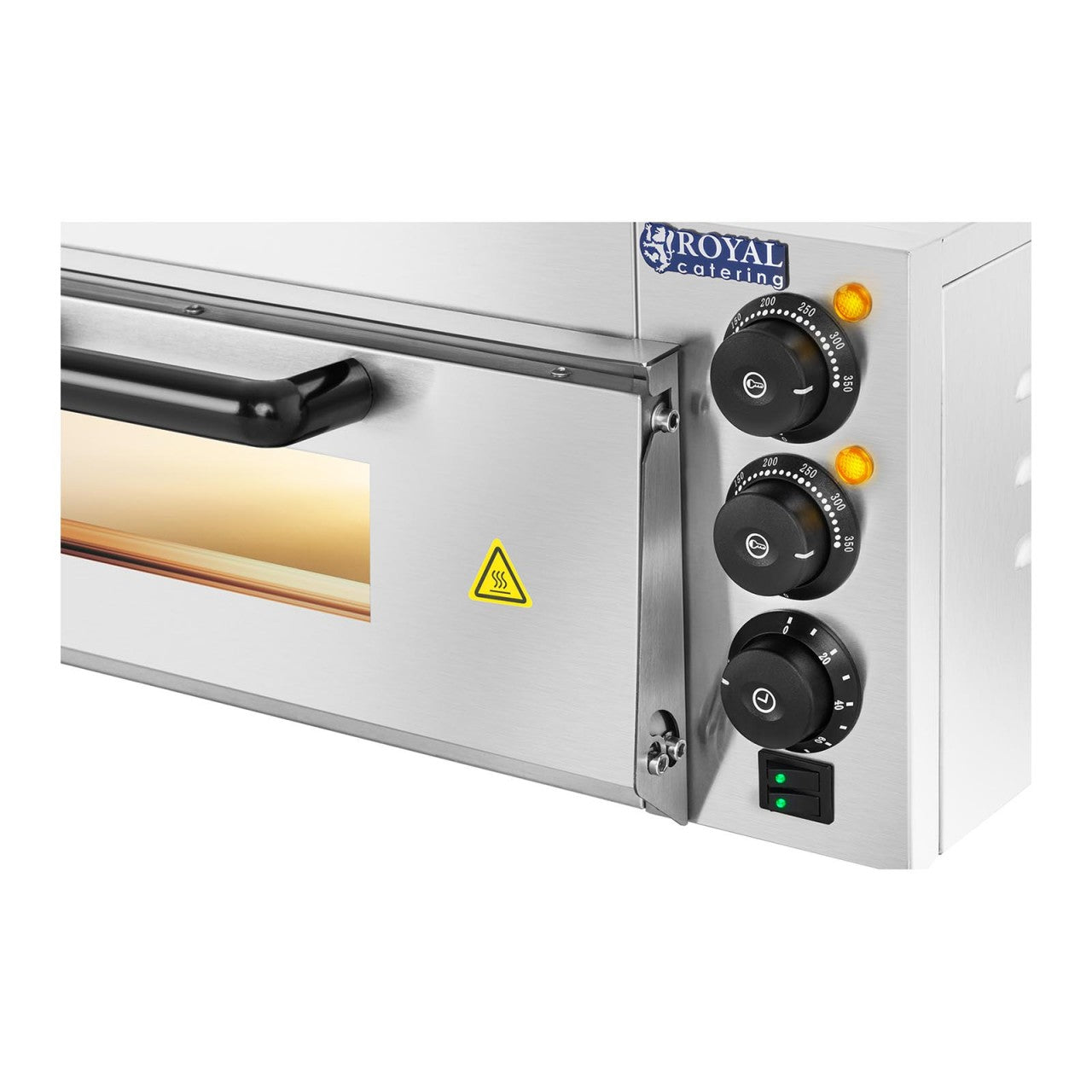 Forno per pizza - 1 camera di cottura - 2000 W Acciaio inox Base in pietra 14_0001734