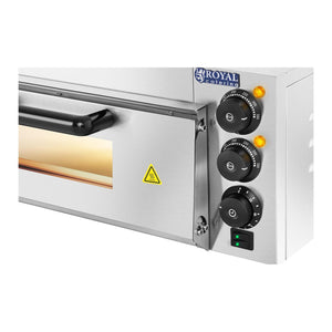 Forno per pizza - 1 camera di cottura - 2000 W Acciaio inox Base in pietra 14_0001734