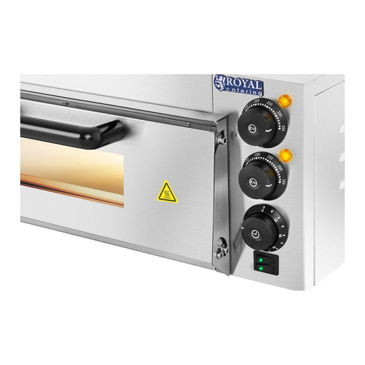 Forno per pizza - 1 camera di cottura - 2000 W Acciaio inox Base in pietra 14_0001734