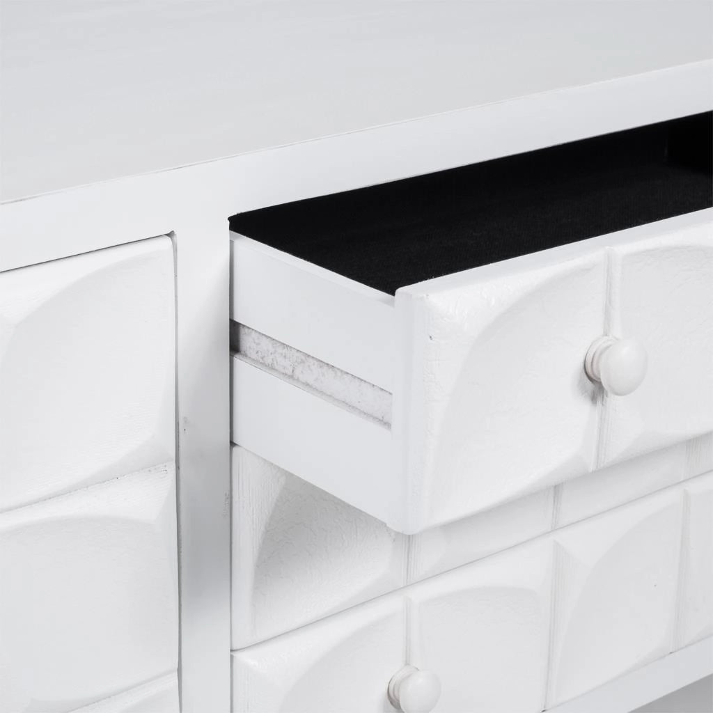 Mobile base in legno laccato bianco 136x43x58,5h
