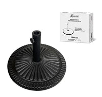 BASE PER OMBRELLONE DECORATA BASE IN CEMENTO STRUTTURA IN METALLO 15 KG COLOR NERO 45X45X8H CM