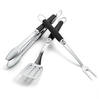 Set Kit Utensili per Barbecue Weber Forchettone Spatola Pinze Accessori BBQ