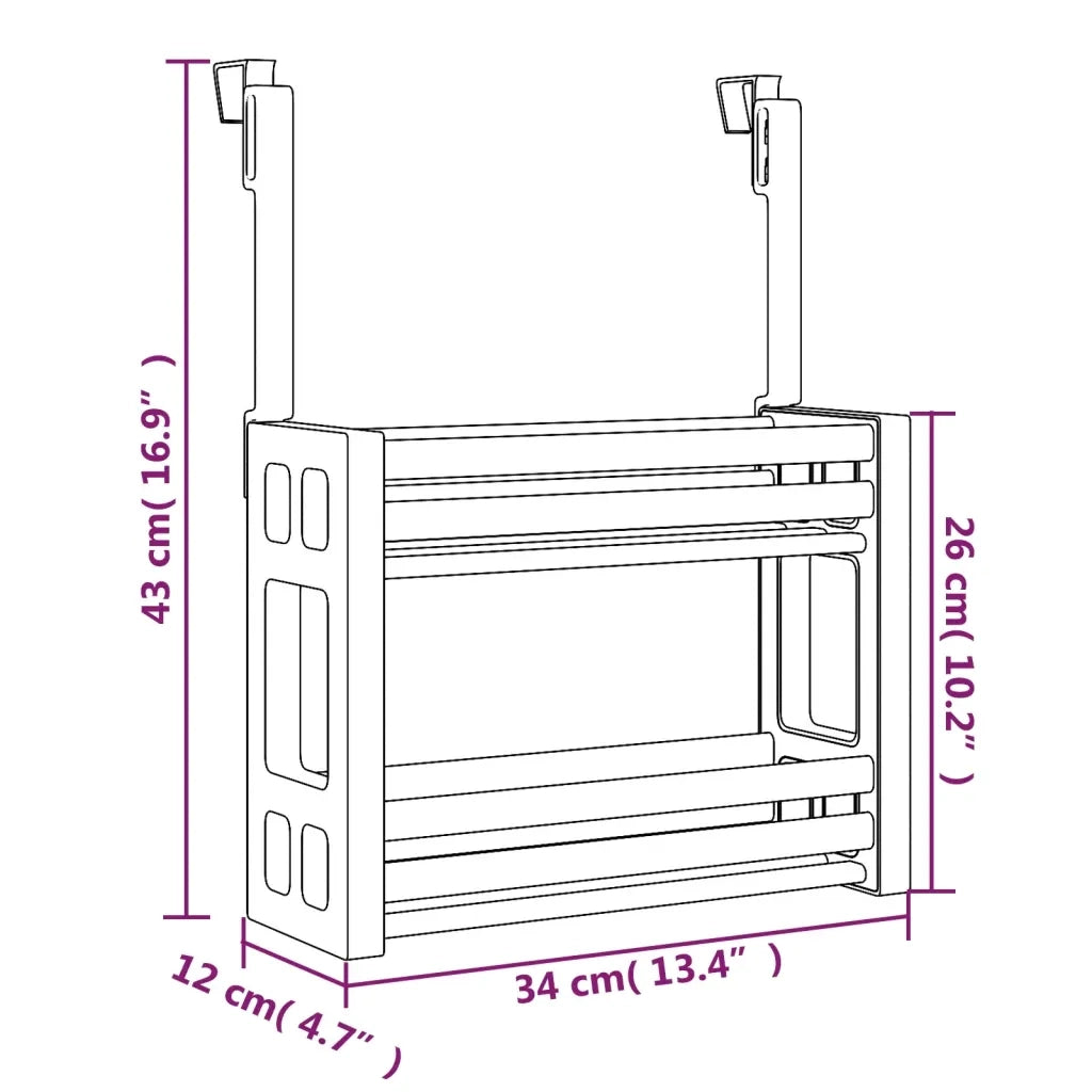 Organizer Sotto Lavello 34x12x26 cm in Alluminio 154619