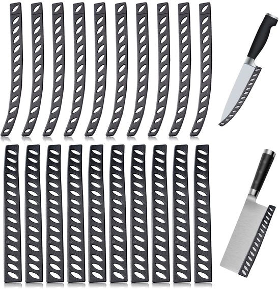 Set di protezione per coltelli - Protezioni per coltelli da cucina - Set da 20 - Protezioni per coltelli in plastica - Sicure e pratiche - Adatte per cuochi