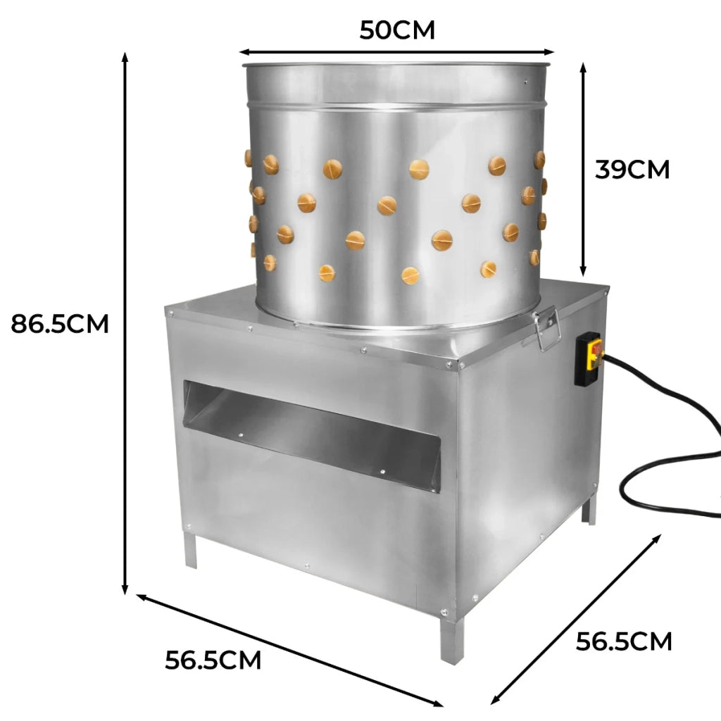 KuKoo Macchina Spiumatrice per pollame in acciaio inox – 50cm