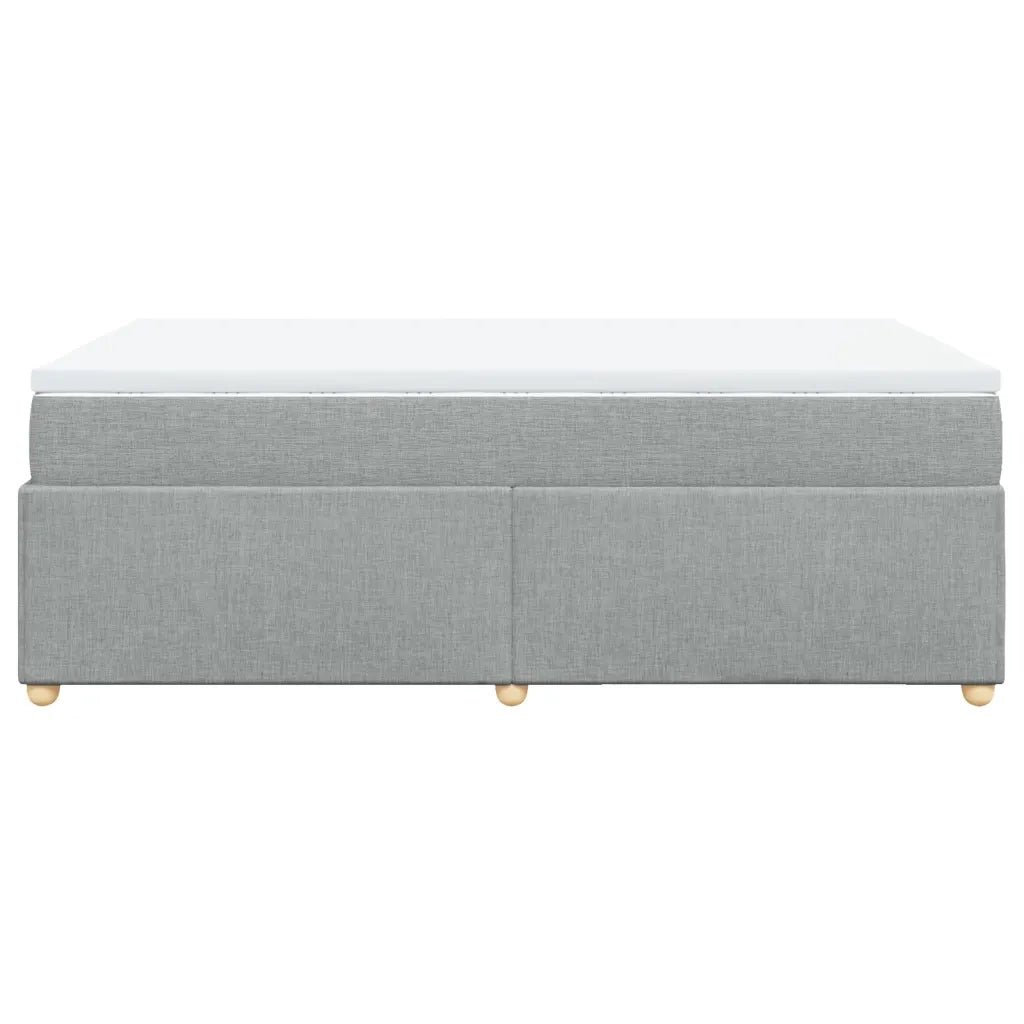 Giroletto a Molle con Materasso Grigio Chiaro 120x190cm Tessuto