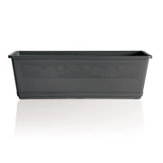 VASO BALCONELLA CON SOTTOVASO 50 CM COLORE ANTRACITE