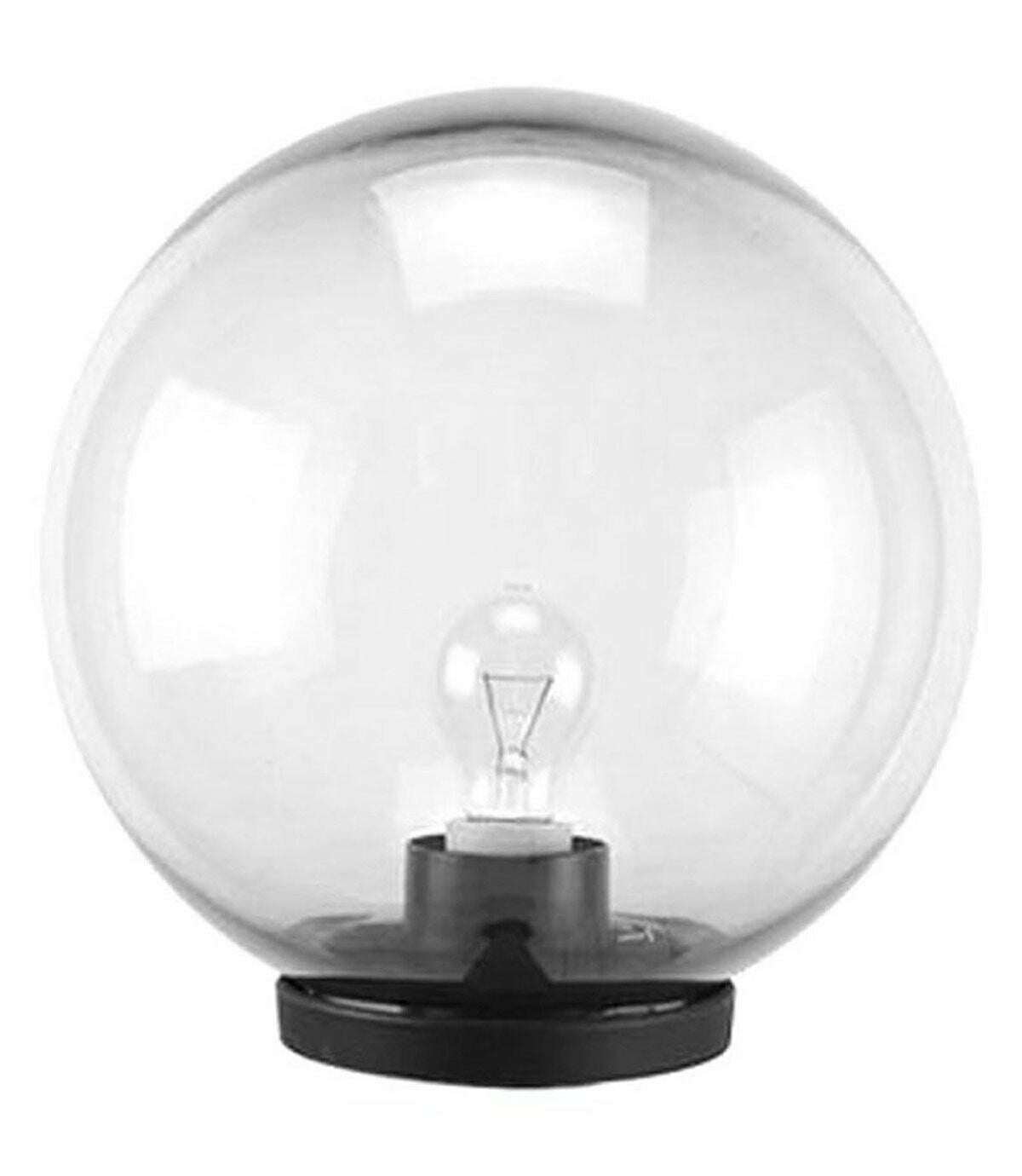 Testa Palo Lampione da Giardino Sfera Globo Illuminazione Esterno E27 Sovil Colore: Chiara, Diametro: 25 cm