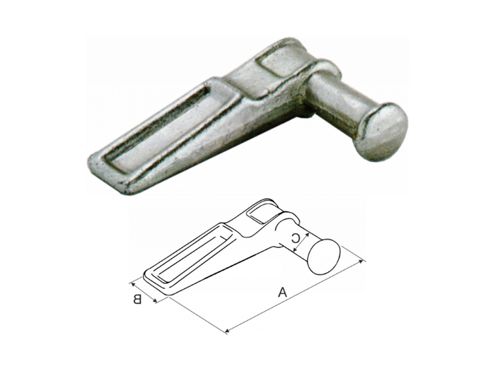 Cerniera laterale destra o sinistra diametro 20 mm Cermag 61287 e 61288 - Destra