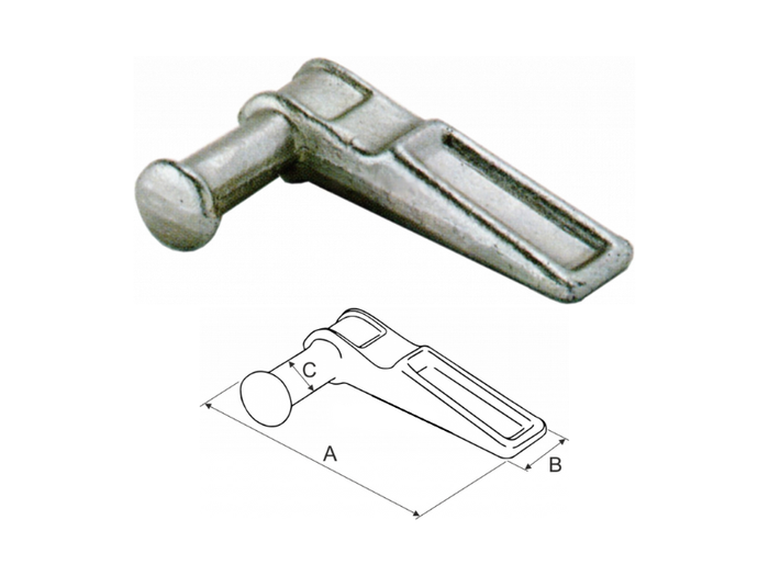 Cerniera laterale destra o sinistra diametro 20 mm Cermag 61287 e 61288 - Sinistra
