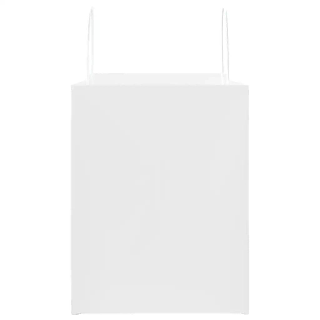 vidaXL Sacchetti di Carta 250 pz con Manici Bianchi 32x22x28 cm