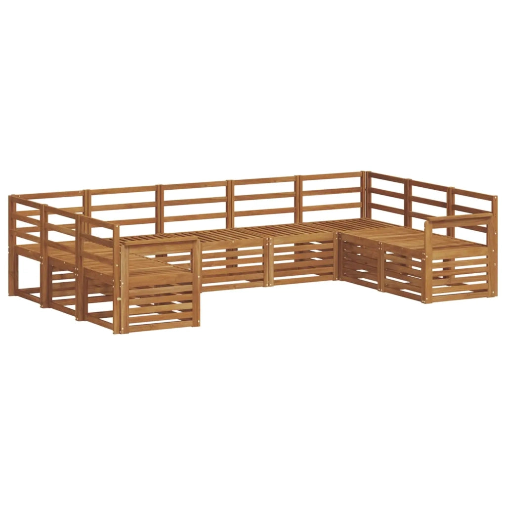 Set divani 9 pcs Naturale Legno di Acacia Massello 3375464