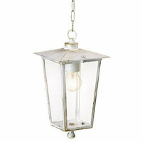 Lampada Sospensione Vintage Lanterna Esterno Giardino Bianco Antico Oro Sovil