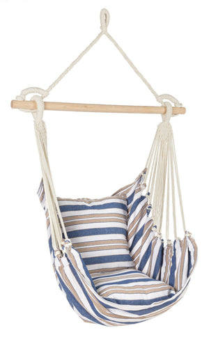 Amaca da Giardino Pensile in Tessuto Cotone con 2 Cuscini Amache Livia Bizzotto Colore principale: Grigio/Blu