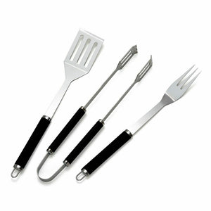 Set Utensili Accessori Barbecue Inox Griglia Posate Pinza Forchettone Spatola