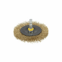 Spazzola Metallica Circolare per Trapano in Ottone Esagonale Levigare Wolfcraft