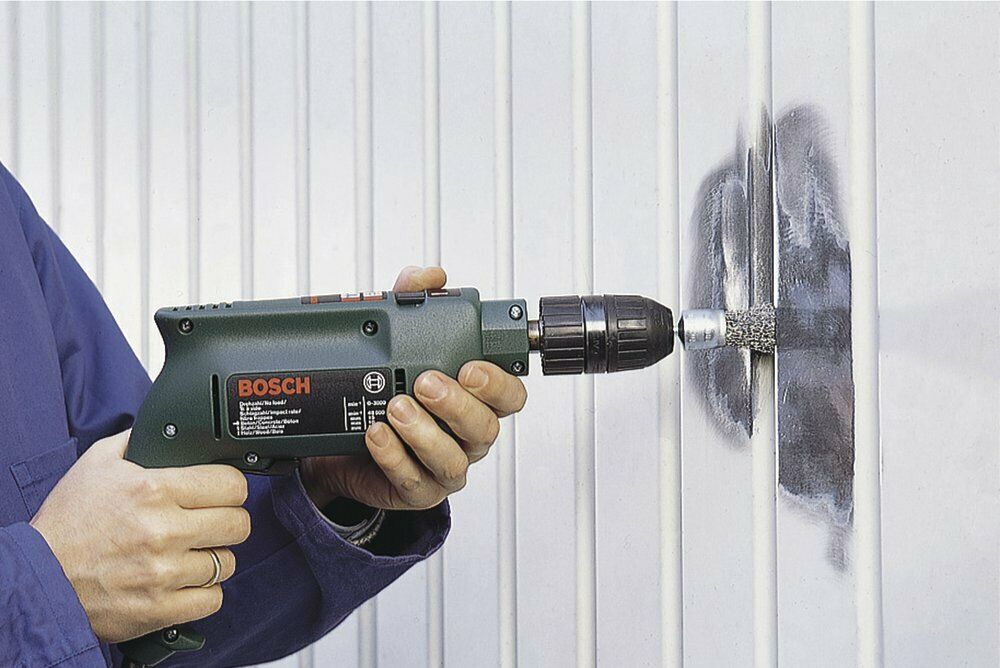 Set Spazzole Metalliche Trapano Disco Tazza Pennello Cilindro Wolfcraft 2133000