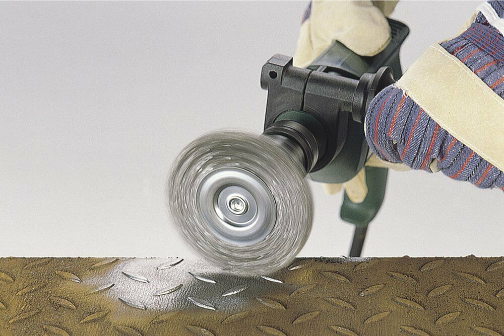 Set Spazzole Metalliche Trapano Disco Tazza Pennello Cilindro Wolfcraft 2133000