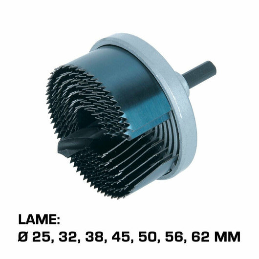 Sega a Tazza Multilama Fresa 7 Lame e Punta Legno Cartongesso Wolfcraft 2164000