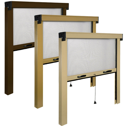 Zanzariera a rullo avvolgibile verticale per finestra Alluminio Riducibile IRS Misure: 100 X 160 , Colore: Bianco