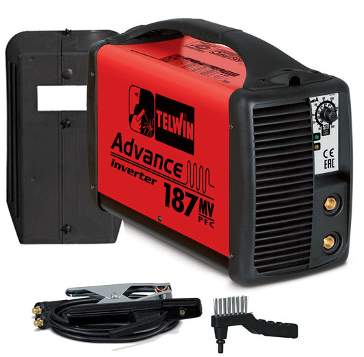 Saldatrice inverter elettrodo MMA TIG Telwin Advance 187 MV/PFC da 100 a 240V