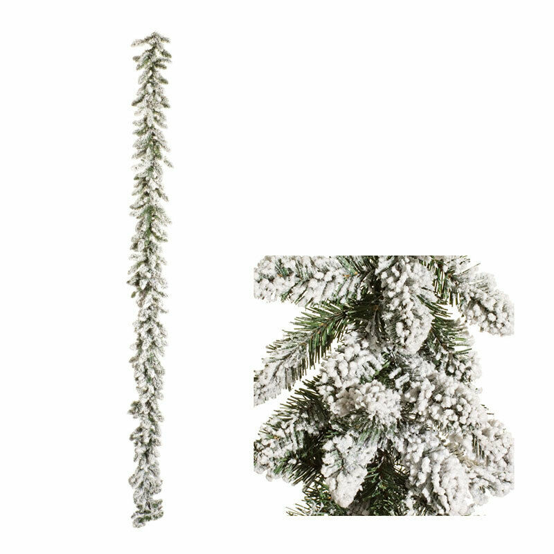 Festone Boa Innevato Ramo Natalizio Ghirlanda di Natale Decorazione Bizzotto