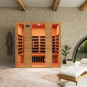 Sauna ad infrarossi 148x188 cm H188 in legno Hemlock con radio integrata | Oulu