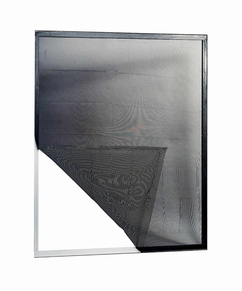 Zanzariera a Strappo Adesiva Misure Riducibili Bianca Nera Grigia Dimensione: 150 x 180, Colore Zanzariera: Nero