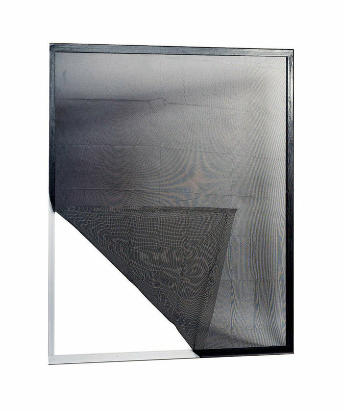 Zanzariera a Strappo Adesiva Misure Riducibili Bianca Nera Grigia Dimensione: 130 x 150, Colore Zanzariera: Nero