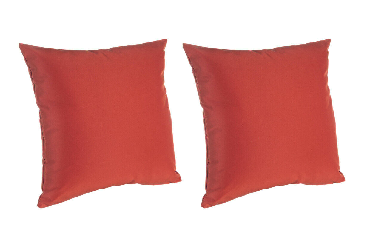Fodera Cuscino da Esterno Set 2 Pz Copricuscino Federa 45x45 60x60 Bizzotto Larghezza: 60 x 60 cm, Colore: Rosso