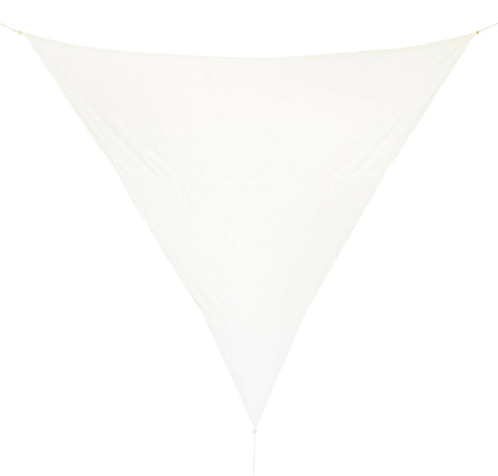 Tenda Ombreggiante Triangolare Vela Parasole Giardino Telo Ombra Sole Poliestere Dimensione: 3,6 x 3,6 Mt, Colore: Naturale