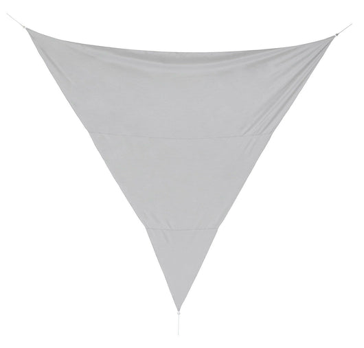 Tenda Ombreggiante Triangolare Vela Parasole Giardino Telo Ombra Sole Poliestere Colore: Grigio, Dimensione: 5 x 5 Mt