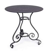 Tavolo da Giardino Esterno Pranzo Tondo Rotondo Metallo Acciaio Ø 70 90 Etienne Colore e Diametro: Grigio scuro Ø 70 cm