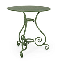 Tavolo da Giardino Esterno Pranzo Tondo Rotondo Metallo Acciaio Ø 70 90 Etienne Colore e Diametro: Verde Ø 70 cm