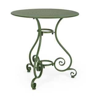 Tavolo da Giardino Esterno Pranzo Tondo Rotondo Metallo Acciaio Ø 70 90 Etienne Colore e Diametro: Verde Ø 70 cm