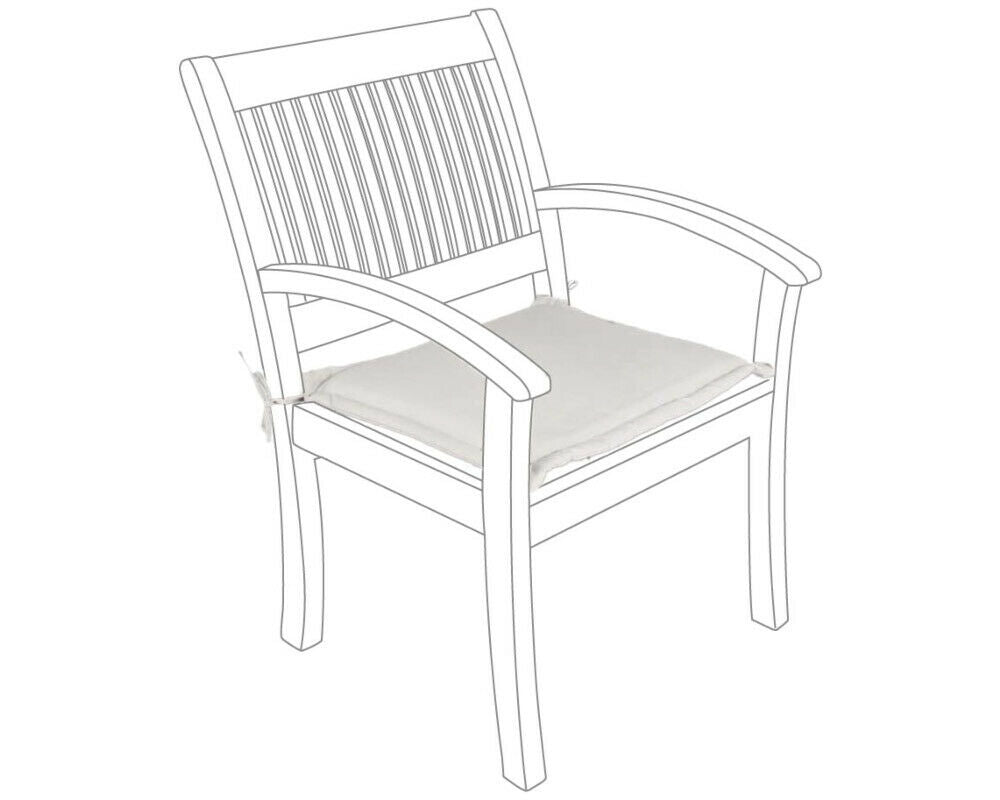 Cuscino Poltrona da Esterno Sfoderabile Sedia Giardino 49 x 52 cm Poly Bizzotto Colore: Naturale