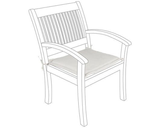 Cuscino Poltrona da Esterno Sfoderabile Sedia Giardino 49 x 52 cm Poly Bizzotto Colore: Naturale