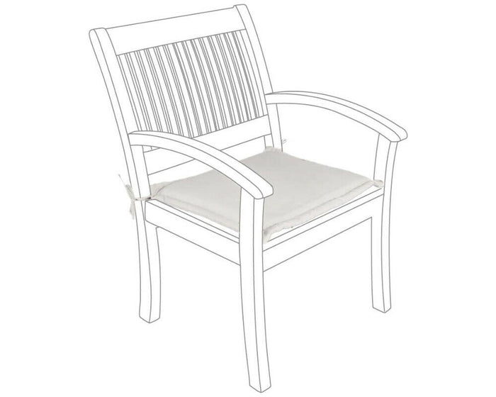 Cuscino Poltrona da Esterno Sfoderabile Sedia Giardino 49 x 52 cm Poly Bizzotto Colore: Naturale