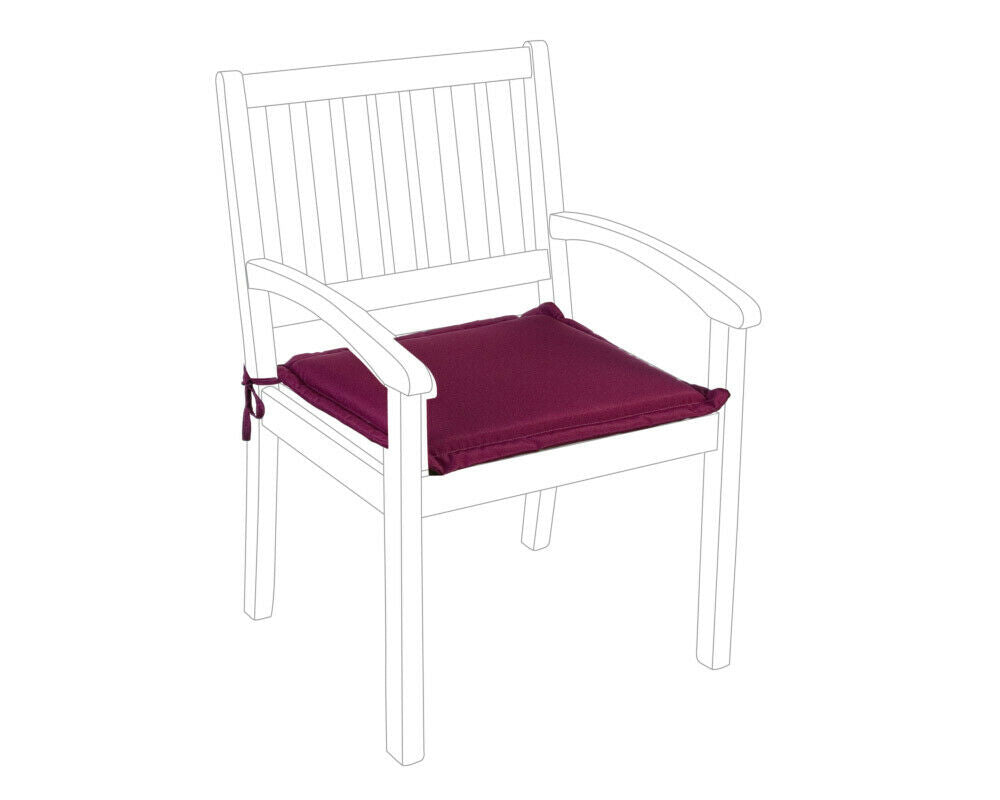 Cuscino Poltrona da Esterno Sfoderabile Sedia Giardino 49 x 52 cm Poly Bizzotto Colore: Bordeaux