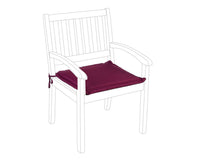 Cuscino Poltrona da Esterno Sfoderabile Sedia Giardino 49 x 52 cm Poly Bizzotto Colore: Bordeaux
