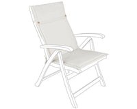 Cuscino Sedia Sdraio da Esterno Sfoderabile Poltrona Schienale Alto Bizzotto Colore: Naturale Schienale Alto