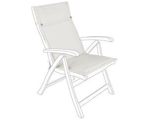 Cuscino Sedia Sdraio da Esterno Sfoderabile Poltrona Schienale Alto Bizzotto Colore: Naturale Schienale Alto