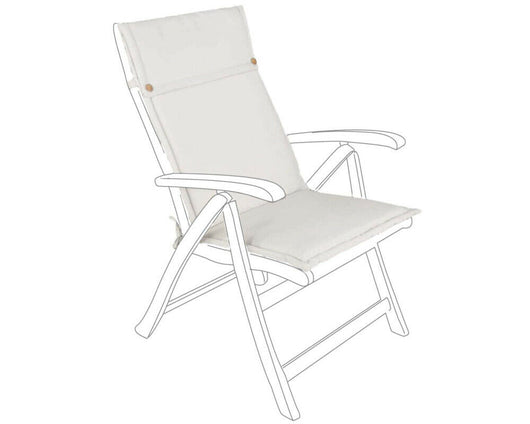 Cuscino Sedia Sdraio da Esterno Sfoderabile Poltrona Schienale Alto Bizzotto Colore: Naturale Schienale Alto