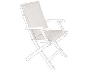 Cuscino Sedia Sdraio da Esterno Sfoderabile Poltrona Schienale Alto Bizzotto Colore: Naturale Schienale Medio