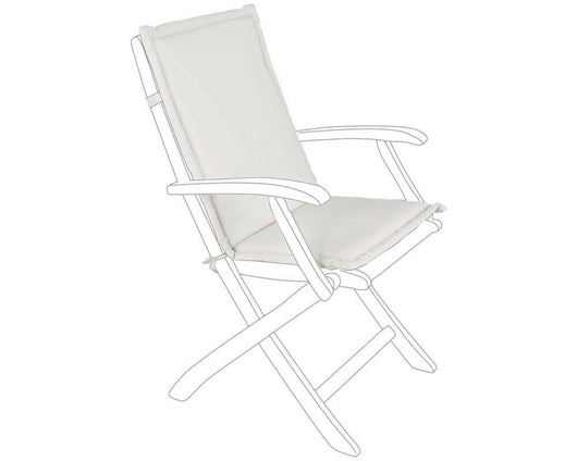 Cuscino Sedia Sdraio da Esterno Sfoderabile Poltrona Schienale Alto Bizzotto Colore: Naturale Schienale Medio