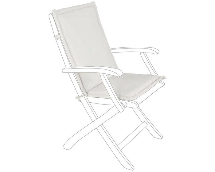 Cuscino Sedia Sdraio da Esterno Sfoderabile Poltrona Schienale Alto Bizzotto Colore: Naturale Schienale Medio