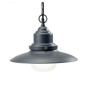 Lampada Sospensione Esterno Sospesa Acciaio Illuminazione Vintage Fisher Sovil Colore: Grigio antracite