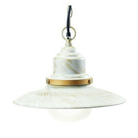 Lampada Sospensione Esterno Sospesa Acciaio Illuminazione Vintage Fisher Sovil Colore: Bianco oro