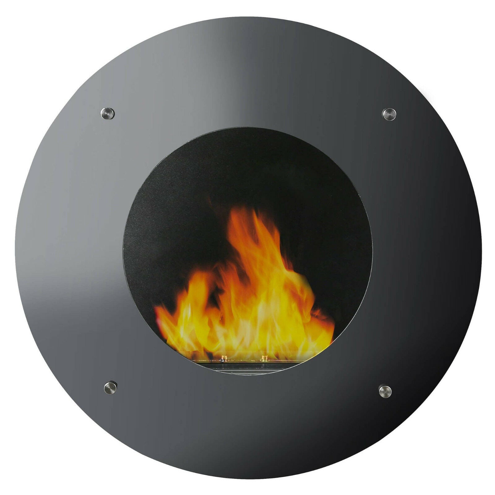 Biocamino da parete Bioetanolo Caminetto Ecologico Camino Stufa Calatrava Nero