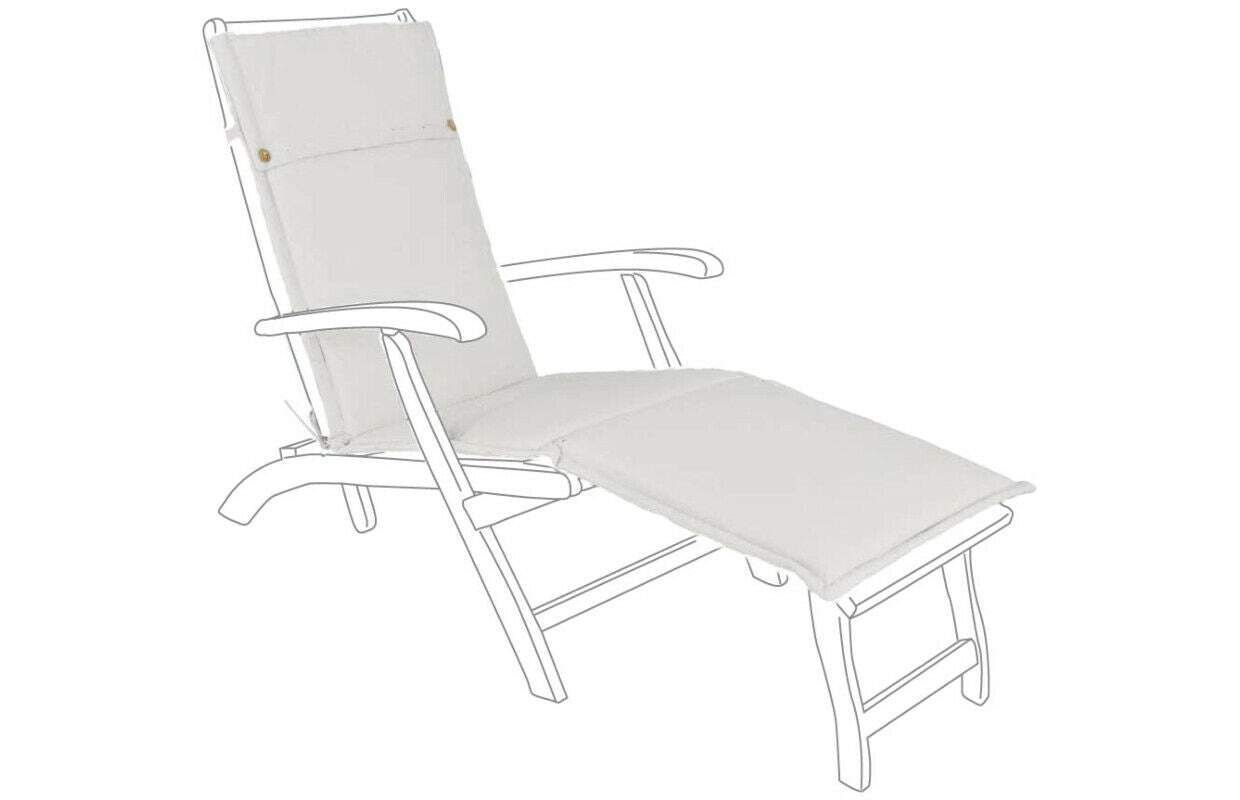 Cuscino Lettino Sedia Sdraio Chaise Longue Esterno Sfoderabile Steamer Bizzotto Colore: Naturale Steamer